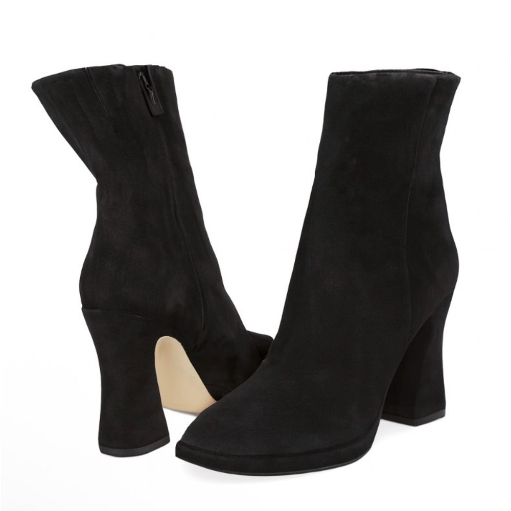 Elegant Black Suede Women's Boots 4” heel